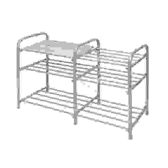 Этажерка ЭТЛ4 (ЭТЛ4/Б дуб винтаж белый, черная)