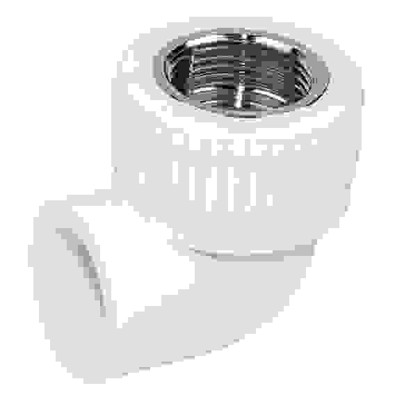 Уголок комб. PPRC ф 20ммх 1/2" ВР (50/150) белый