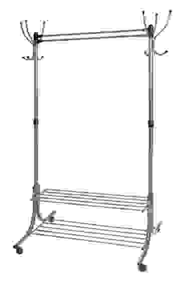 Вешалка гардеробная с полками для обуви ВГП90-6/С серый