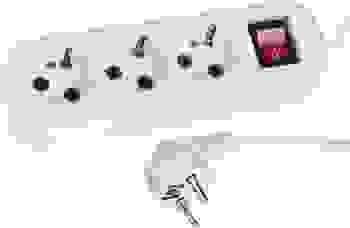 Удлинитель СИБИН 5м/3гн с/з выкл. ПВС сечение 0,75кв мм макс мощн 2200Вт