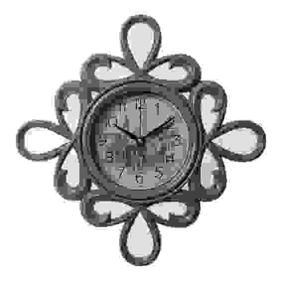 Часы настенные ромб витой d=13см, корпус серый &quot;Улочка&quot; &quot;Рубин&quot;