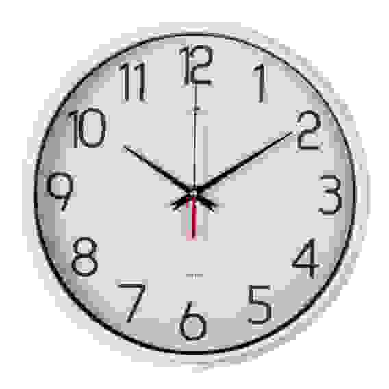 Часы настенные круг d=29см, корпус белый &quot;Классика&quot; &quot;Рубин&quot;