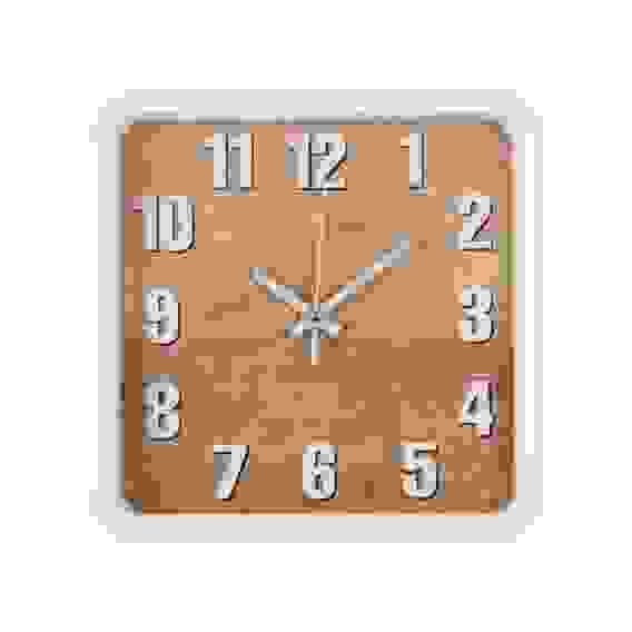 Часы настенные квадрат 22х22см, корпус белый "Эко" "Рубин"