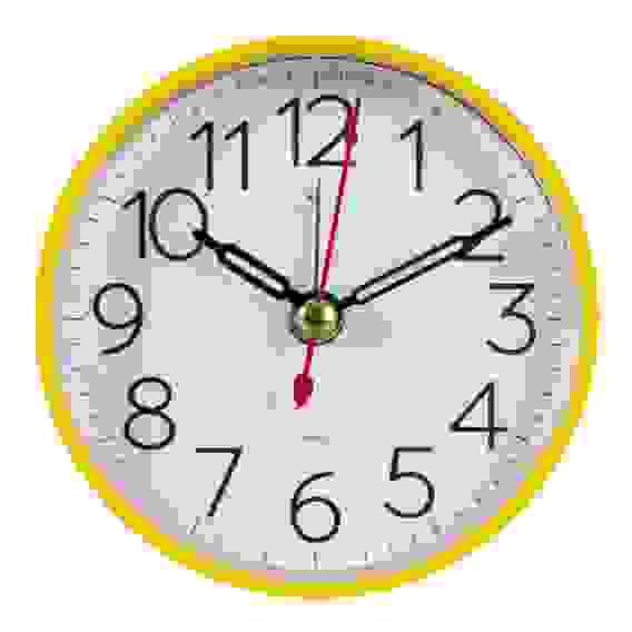 Будильник кварц, корпус желтый &quot;Классика&quot; &quot;Рубин&quot;