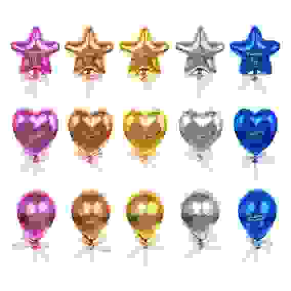 Декор для торта в виде сердца, шарика, звезды, 19см, пластик, бумага, 3 дизайна Капитан Весельчак