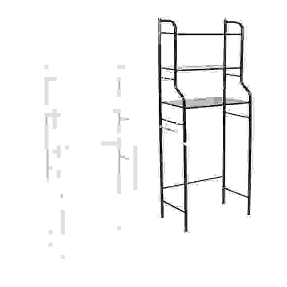 АКЦИЯ! Стеллаж с полками над стиральной машиной, металл, 65х28х152см, 2 цвета (чёрный, белый) VETTA