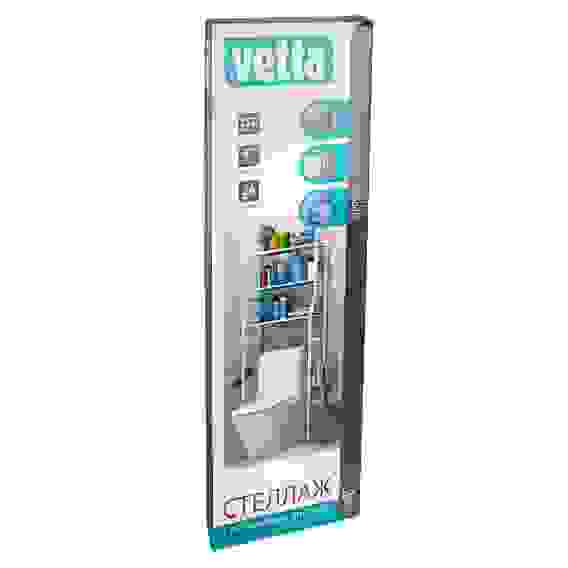 Стеллаж с полками над унитазом, металл, 47x26x152см, 2 цвета (чёрный, белый) VETTA