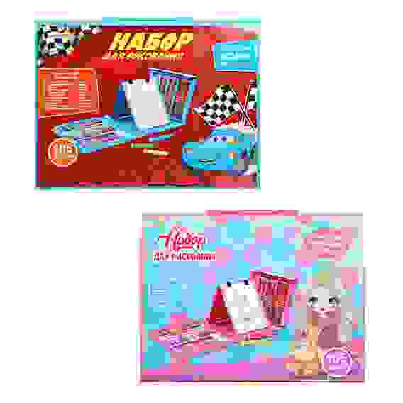 Набор для рисования 205пр., картон, дер., пластик, бумага, 31х40,5х6см, 2 дизайна ХОББИХИТ