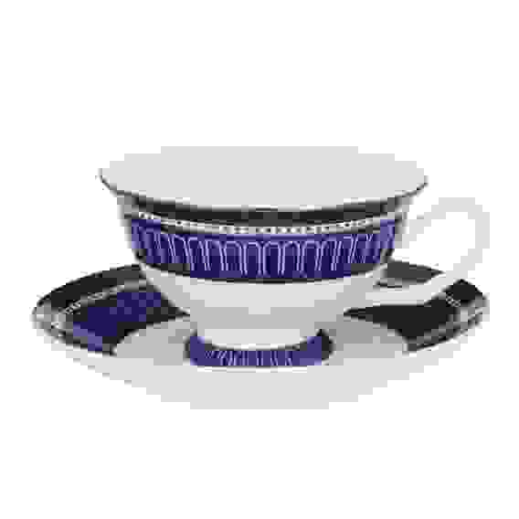 Набор чайный 14пр, чашка 210 мл, чайник 1100 мл, сахарница 310 мл, кост. фрф MILLIMI Синий Монфор