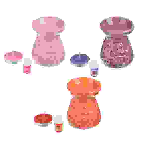 Ароманабор (лампа+масло+свеча) керамика, 12х10х6,7 см, 3 вида LADECOR