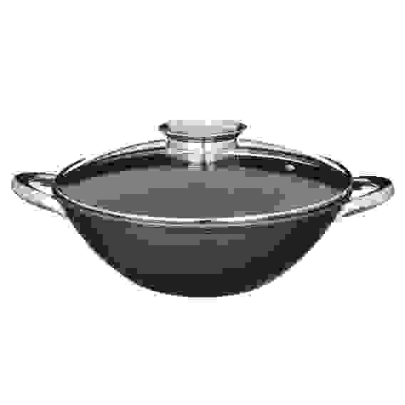 Казан чугун,30см,4,4л,антипр.покр, нерж.ручк,решетка,стекл.крыш,нейлон.лопатка,бамб.палочки SATOSHI