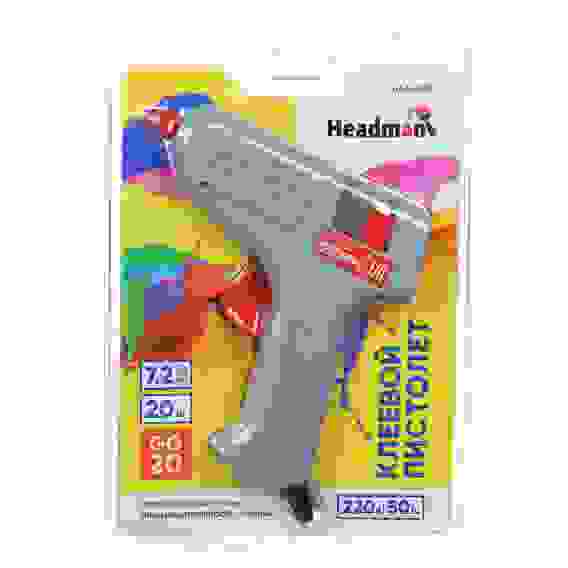 Пистолет клеевой электр. GG-20, 20Вт.нагрев 3-5 мин, 6 гр/мин, +2 стержня 7мм HEADMAN