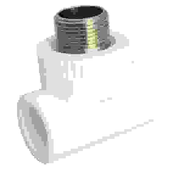 Тройник комб. PPRC ф 25ммх 1/2&quot; М НР белый