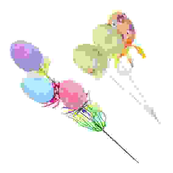 Декор пасхальный, набор 3 шт, пластик, полиэстер, 23-27см, арт.1610-03, 2 вида