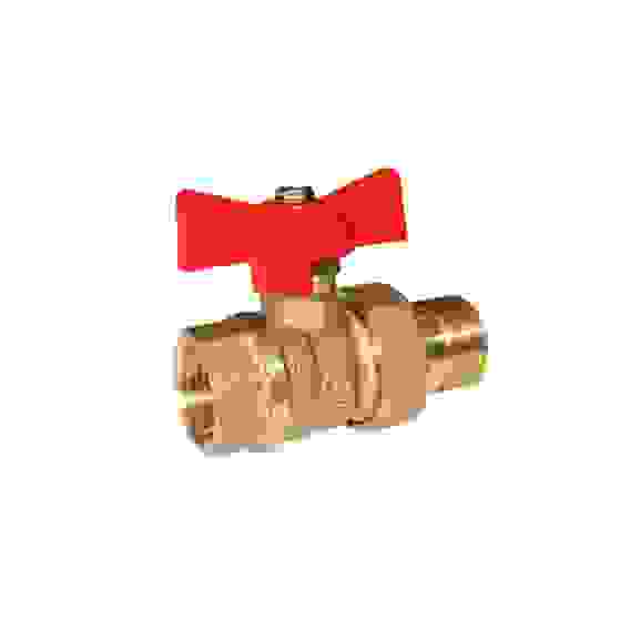 Кран шаровый вода, со сгоном 1/2 бабочка