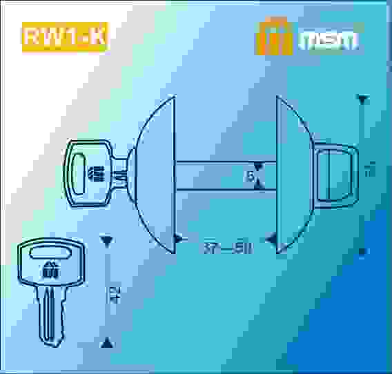 Накладка-фиксатор ключ RW1-K АС (медь)
