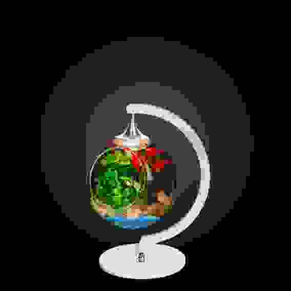 Фитосв-к настол св/д стекл.шар 120мм 5V 1W USB 1,8м S-образ бел (с наполнением) FT-22 APEYRON