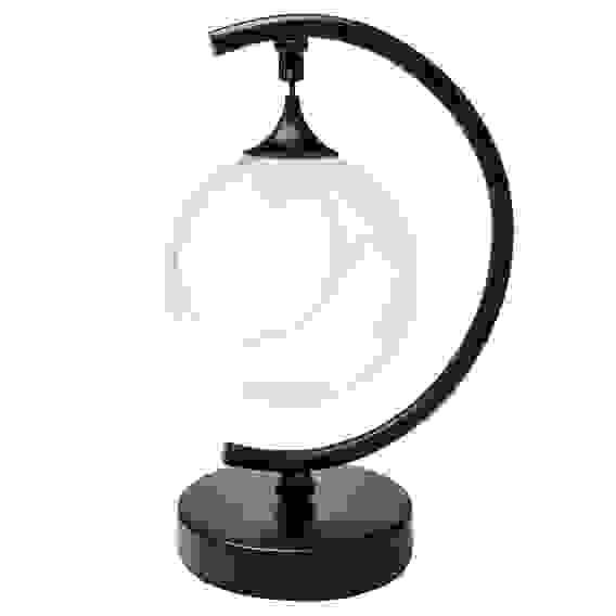 Фитосв-к настол св/д стекл.шар 150мм 5V 1W диммер USB 1,8м С-образ чер (без напол) FT-06-01APEYRON