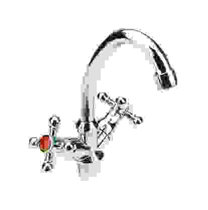 Смеситель елочка 1/2 кер. мах. крест (крепление под гайку) 20 &quot;Омега&quot; 3310