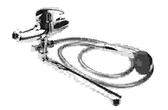 Смеситель д/ванн д.40 &quot;Омега&quot; L-нос 30см с отв.3307/10