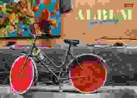 АЛЬБОМ для рисования 24л А4ф 100г/кв.м отрывная склейка жесткая подложка Обложка мел.бумага глянц. л