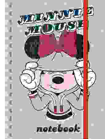 Записная книжка 80л А6ф клетка на гребне на резинке серия -Минни Маус- ( DISNEY)