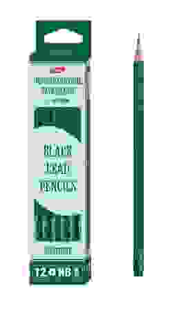 Карандаш чернографитн. Hatber шестигран.корпус VELVET `HB` с ластиком с заточ. в карт.короб. с евр