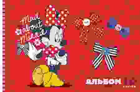 АЛЬБОМ для рисования 30л А4ф перфорация на отрыв на спирали 5 диз.в блоке серия -Микки и Минни Маус