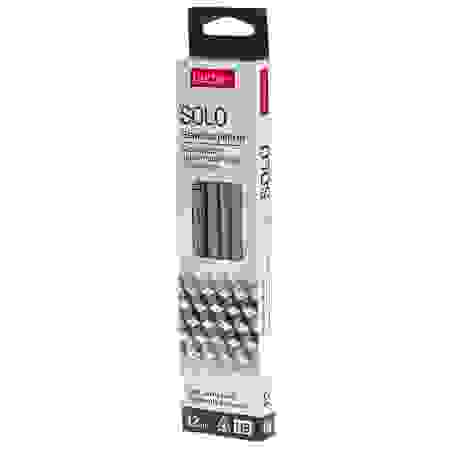 Карандаш чернографитн. Hatber трехгран.корпус 12 шт. Solo `HB` с ластиком с заточ. в карт.короб. с