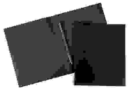 Папка Пластиковая Hatber А4ф с пружинным скоросшивателем корешок 14 мм LINE 500мкм- Черная