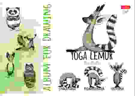 АЛЬБОМ для рисования 24л А4ф на скобе серия -Animals Yoga-