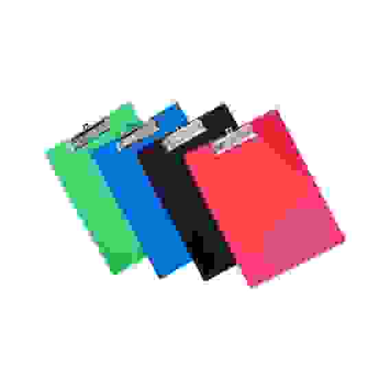 Папка-Планшет Пластиковая Hatber А4ф с метал. зажимом 1,4мм STANDARD Ассорти