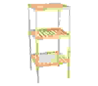Этажерка 3-х секц прямоуг №8 бамбук 37*37*80см