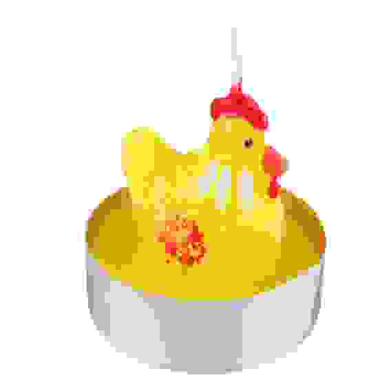 Свеча Пасхальная в гильзе, в форме курочки, 5х4см, парафин