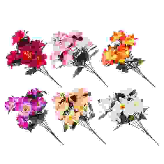 Букет искусственных цветов , 35-40 см, пластик, 6 цветов