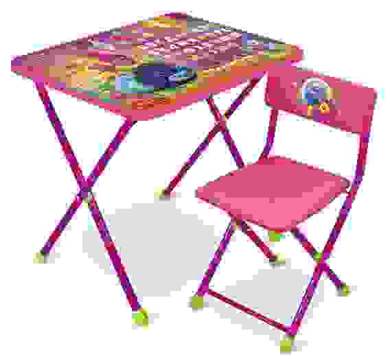 Детский комплект Dreamworks Trolls розовый (стул мойка) Т-1