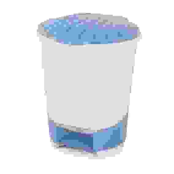 Ведро для мусора 18л (с педалью)(св.бежево-синий)