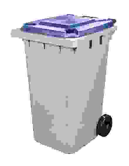 Бак для мусора 240л (на колесах)(серо-синий)