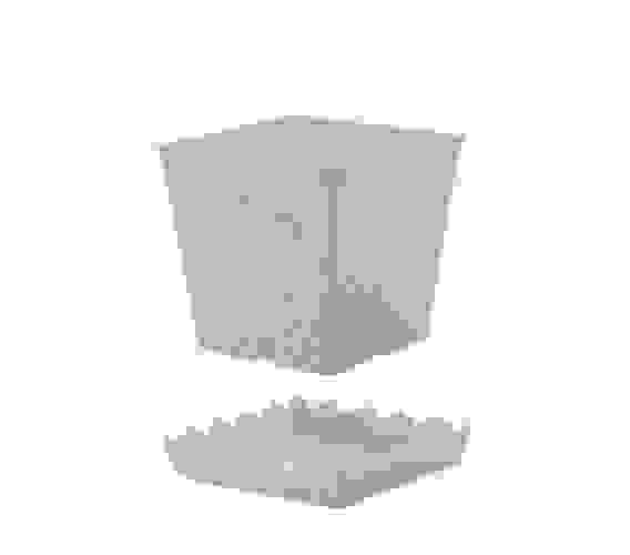 Кашпо 1,4л Д13,3*13,3*12,6см с под [MIRECOURT] МОЛОЧНЫЙ