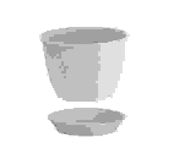 Кашпо 1,3л Д15,5см с под [VIOLA] БЕЛАЯ ГЛИНА