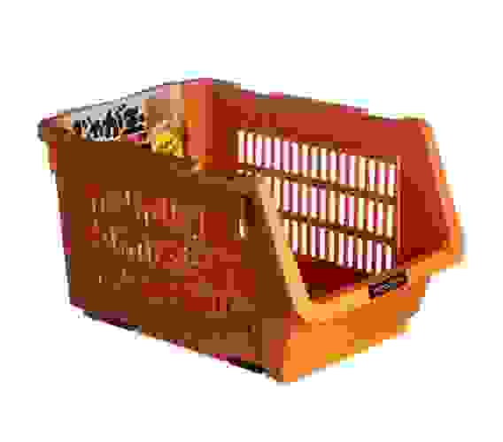 Контейнер для хранения соединяемый на колесиках 239*346*200мм ОРАНЖЕВЫЙ