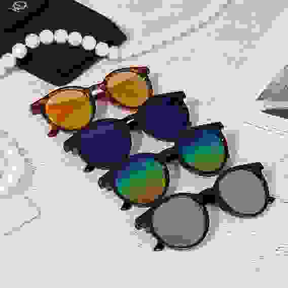 Акция! Очки солнцезащитные женские, пластик, 145х45мм, 4 цвета, 0-01 GALANTE