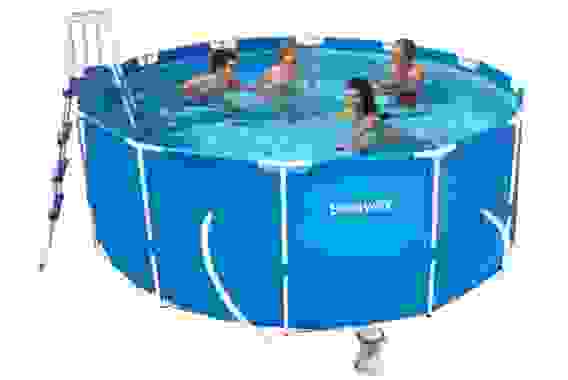 Бассейн каркасный 366х122см 10250л фильтр насос 58148, тент, лестница