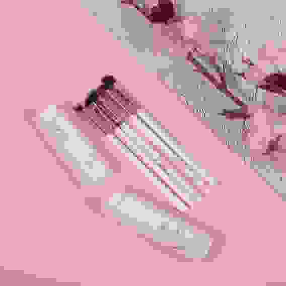 Набор кистей в пластиковом футляре 5шт, 15см, пластик, ворс нейлон, 2 -3 цвета ЮниLook