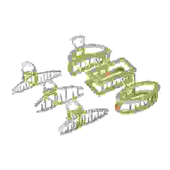 Краб для волос, биж.сплав, 6,8-7,8см, 6 дизайнов BERIOTTI