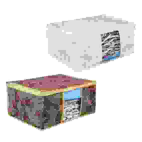 Кофр на молнии с прозрачным окном 40х30х20см, Верона, спанбонд, ПЕВА, 2 цвета VETTA