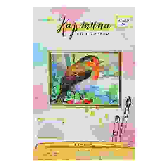 Уценка! Картина по номерам, комплект (основа, акриловые краски, кисть), 20х30см, ХОББИХИТ