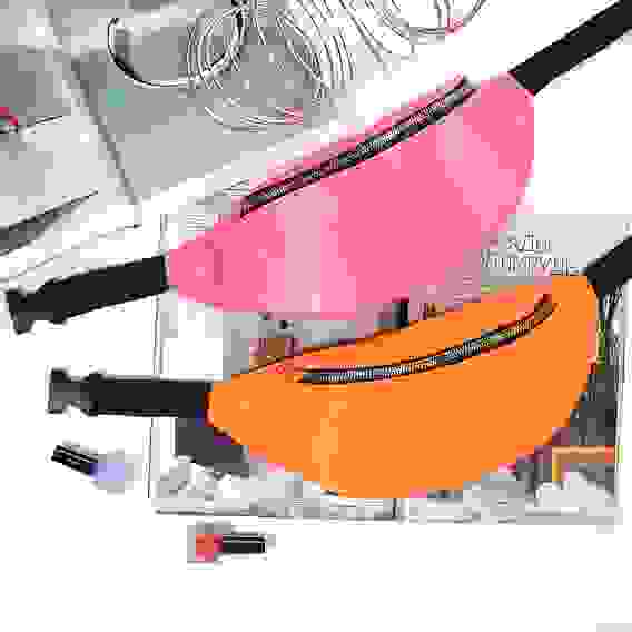 Сумка молодежная поясная, полиэстер, сплав, пластик, 32х14см, 4 цвета PAVO