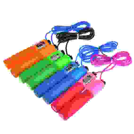 Скакалка со счетчиком, пластик, ПВХ, 2,8м х 4,2мм, 4 цвета SILAPRO