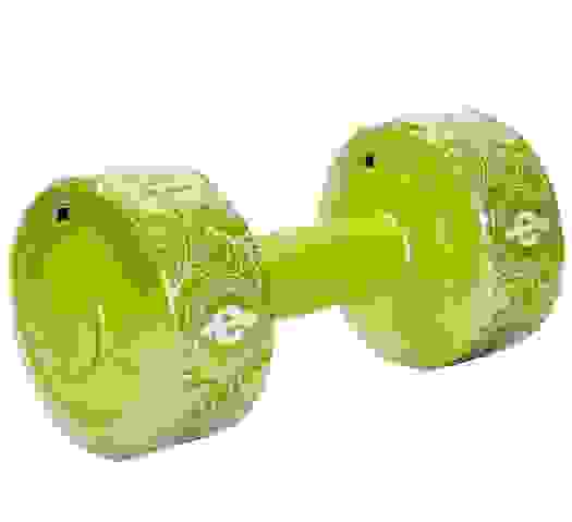 Гантель виниловая 2 кг зеленый перламутр (термоусадка)